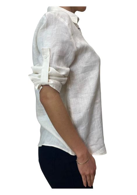camicia in tela di puro lino lavata Emme Marella | BOBOLI1003